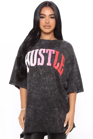 All Different Hustles Washed Tee - Black Wash