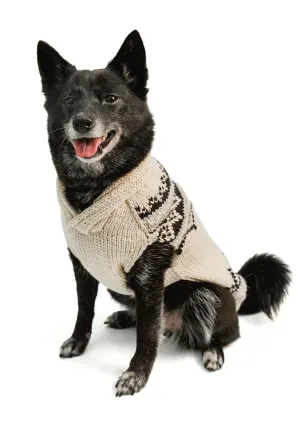 Alpaca Cream Thick Dog Sweater