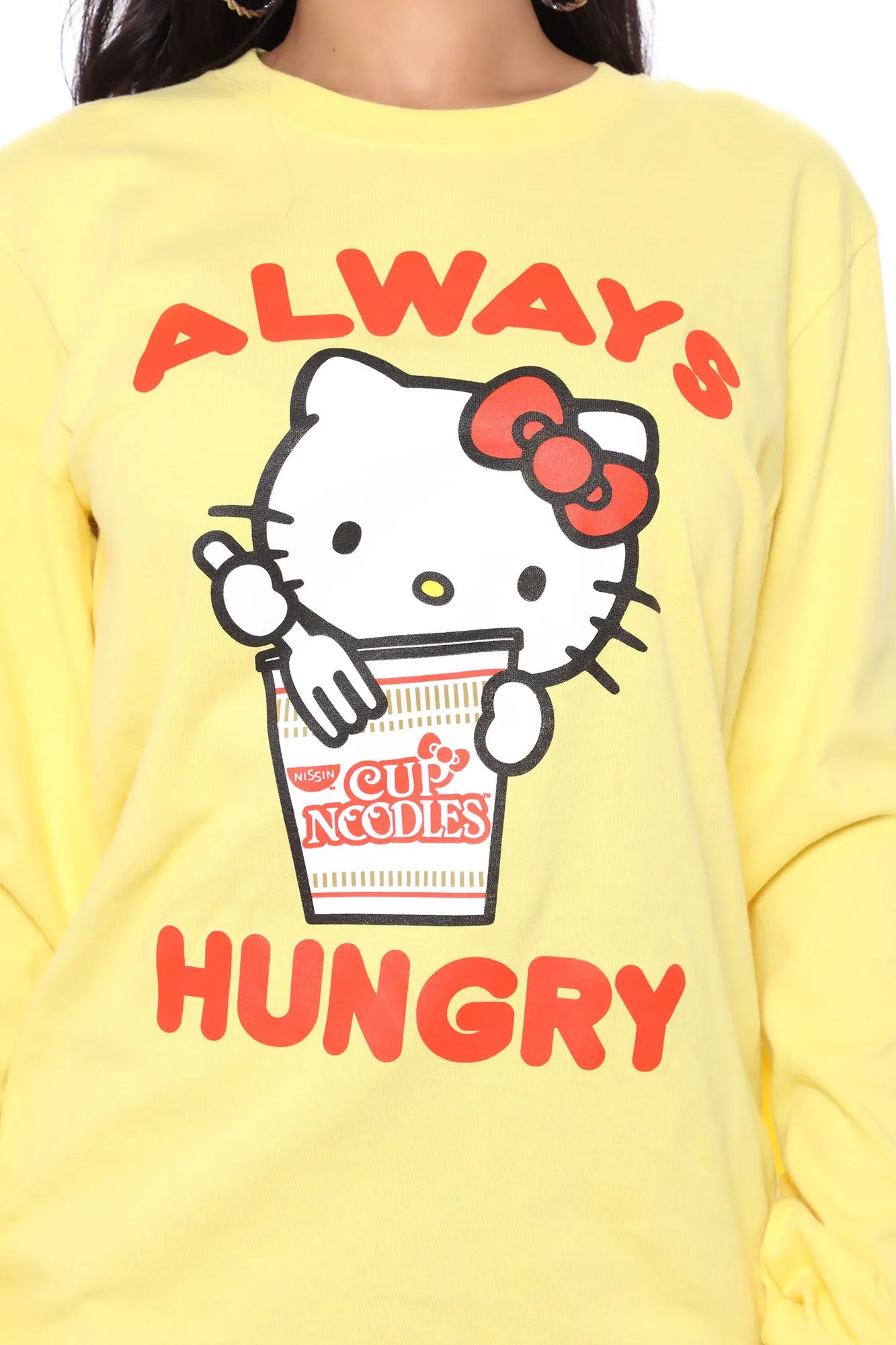 Always Hungry Hello Kitty Long Sleeve - Yellow