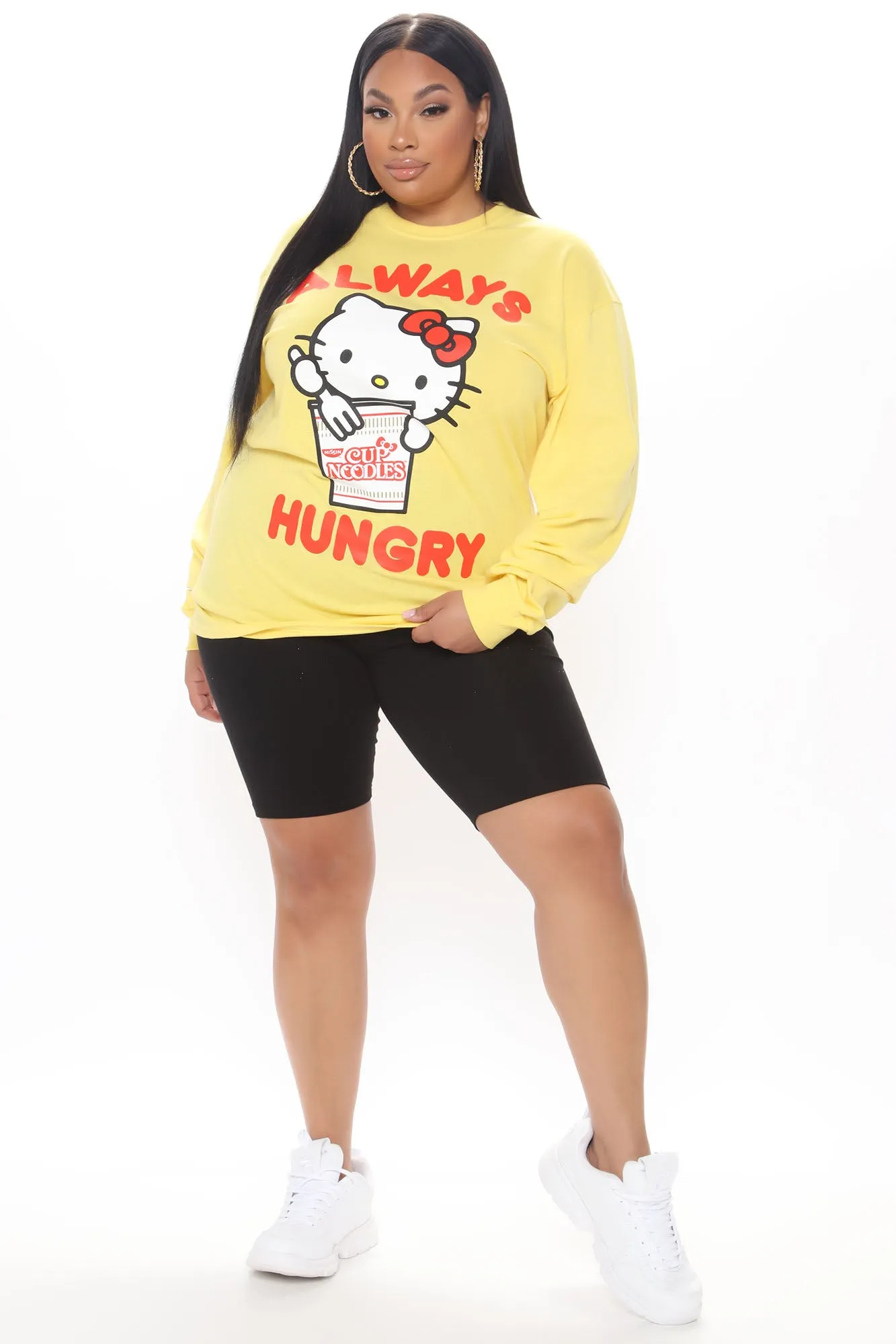 Always Hungry Hello Kitty Long Sleeve - Yellow