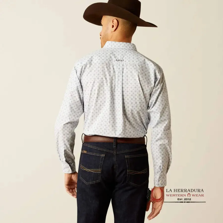 ARIAT CLASSIC TEAM KODY LIGHT BLUE/DARK GREY LONG SLEEVE SHIRT - 2624