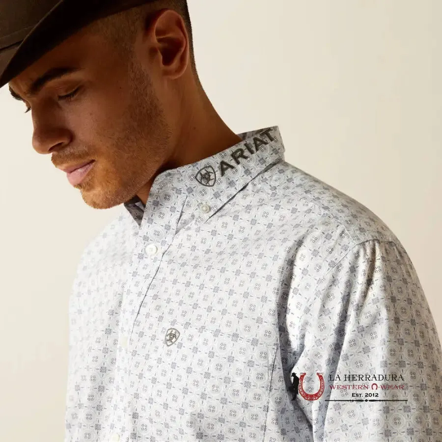 ARIAT CLASSIC TEAM KODY LIGHT BLUE/DARK GREY LONG SLEEVE SHIRT - 2624