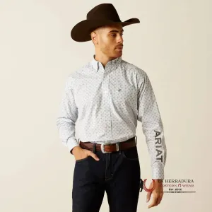 ARIAT CLASSIC TEAM KODY LIGHT BLUE/DARK GREY LONG SLEEVE SHIRT - 2624