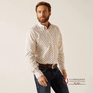 ARIAT NATEN FITTED LONG SLEEVE SHIRT WHITE - 7374