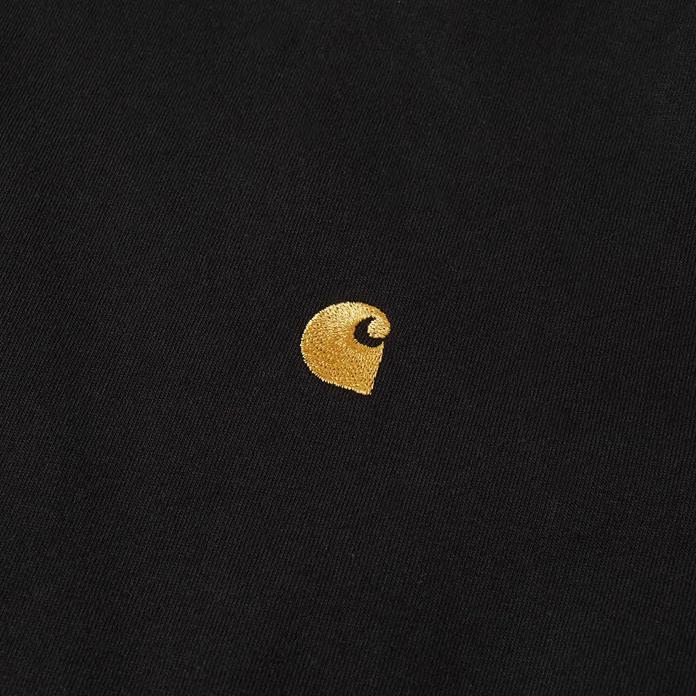 Carhartt WIP Chase Embroidered Tee (Black & Gold)(Regular Size)