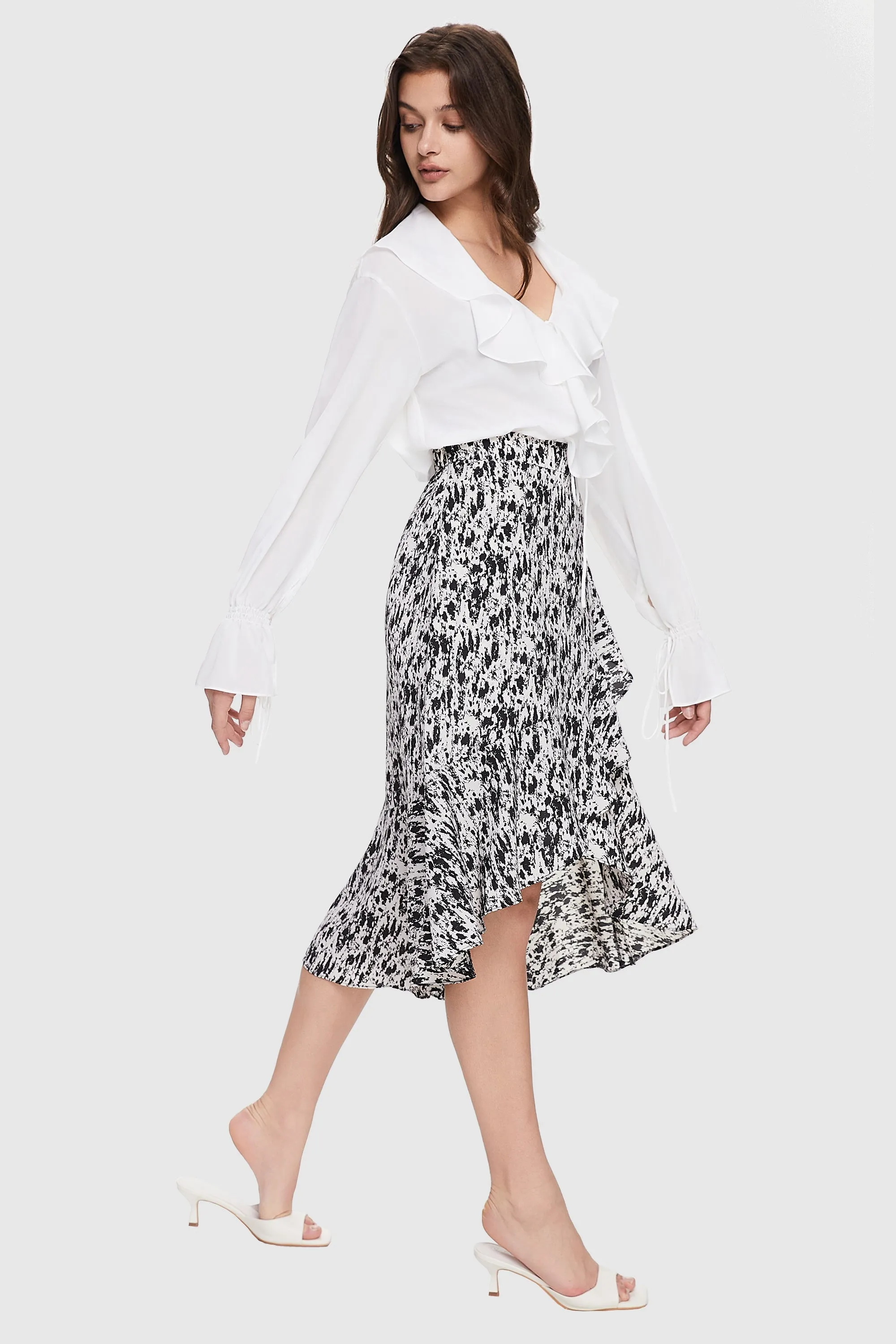 Chiffon Midi Skirt