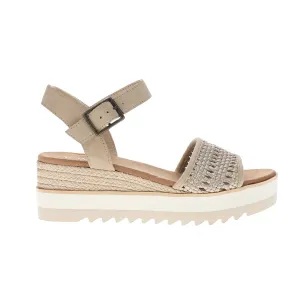 Diana Metallic Platform Wedge Espadrille Sandals