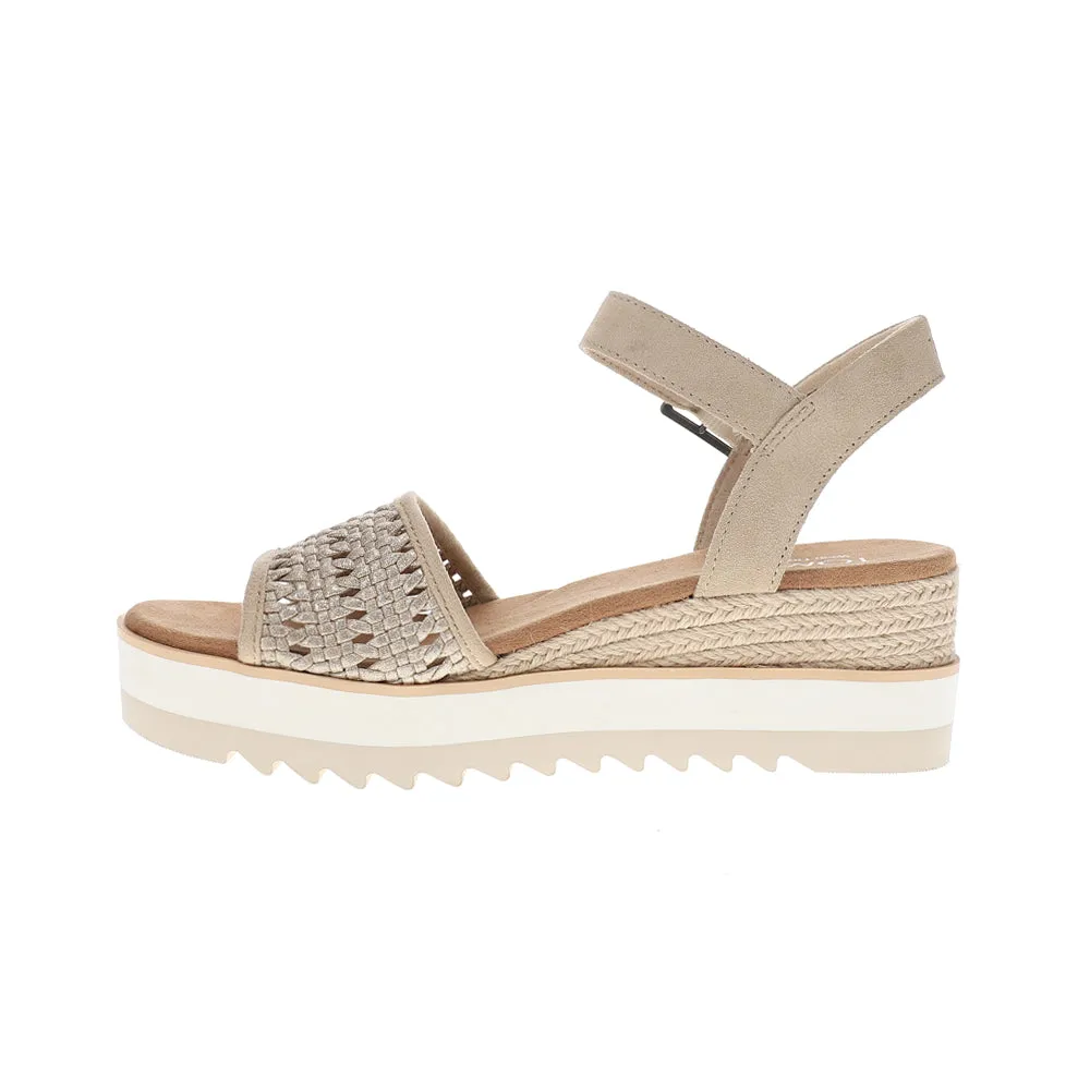 Diana Metallic Platform Wedge Espadrille Sandals