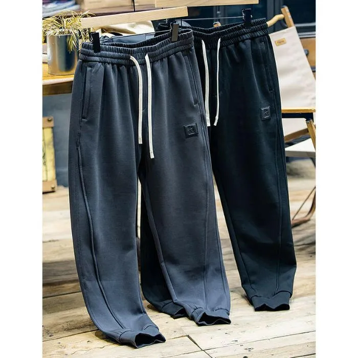 Drawstring Large Size Stretch Casual Pants P0435
