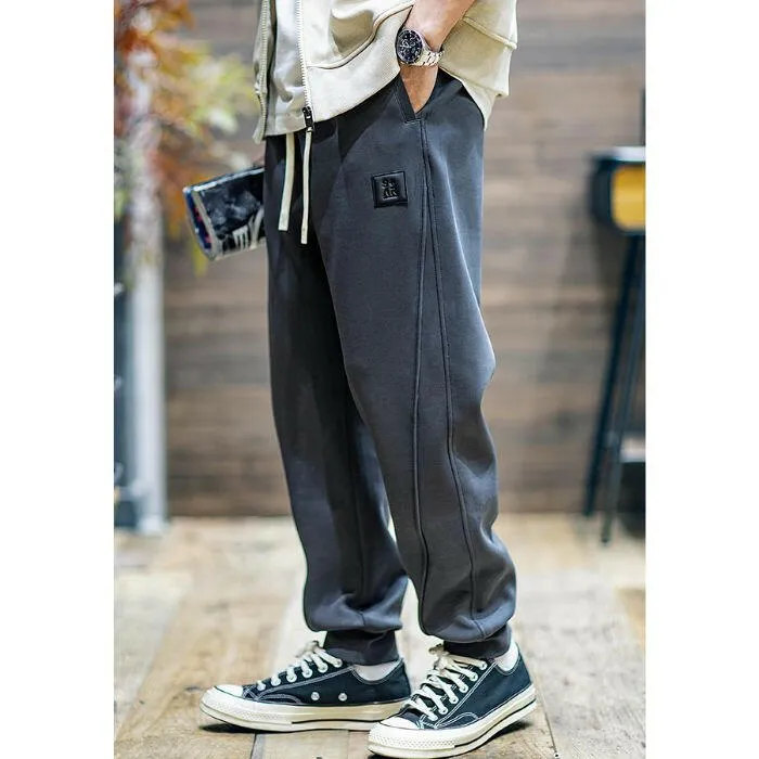 Drawstring Large Size Stretch Casual Pants P0435