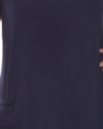 Essential 2 Pack Keyhole Neck Top | Black Navy
