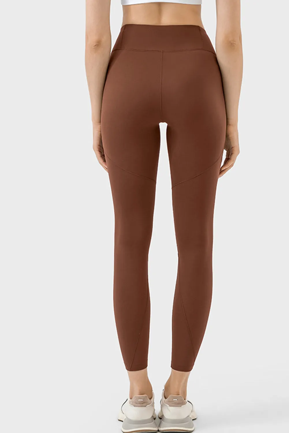 Exposed Stitching Patchwork Cropped Active Leggings