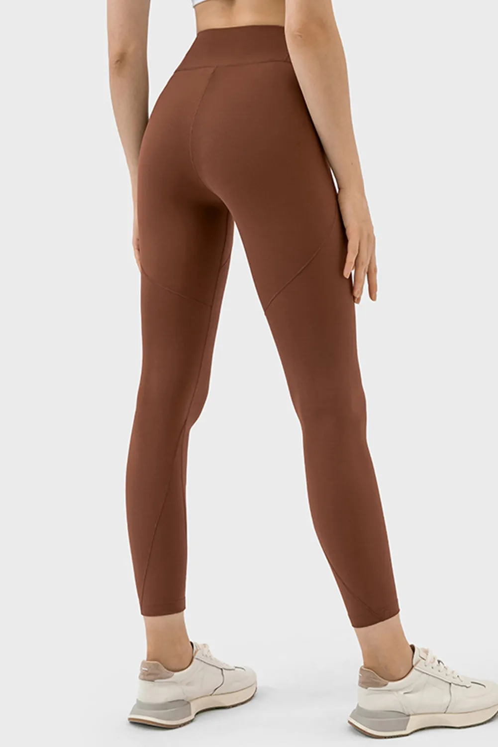 Exposed Stitching Patchwork Cropped Active Leggings