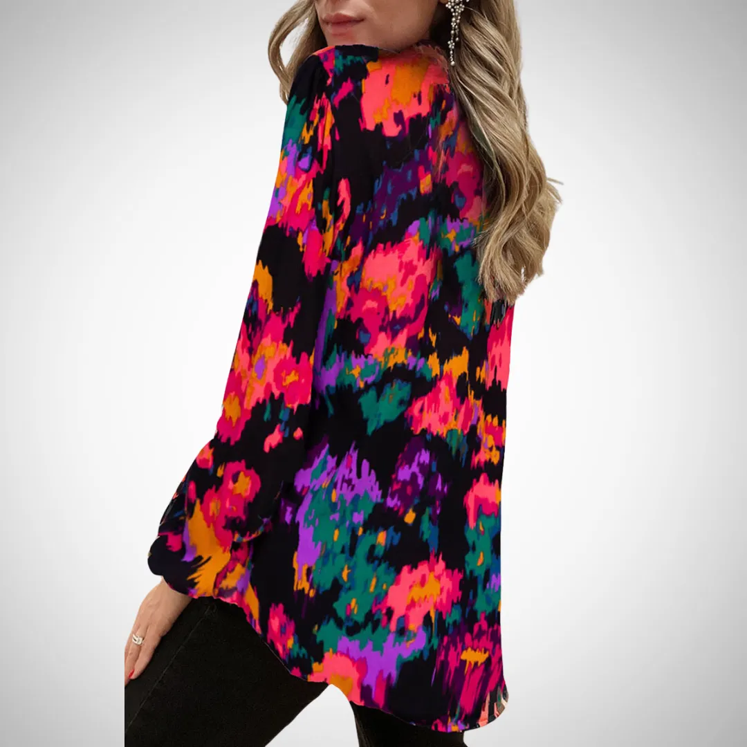 Helena Elegant Lantern Sleeve Work Top