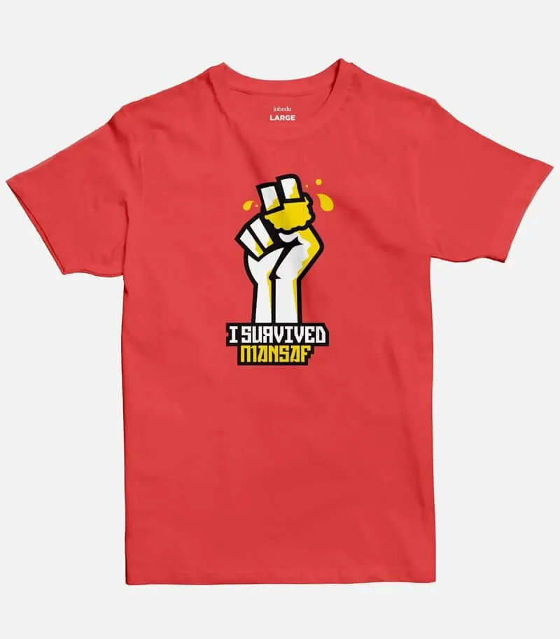 I Survived Mansaf  |  Basic Cut T-shirt