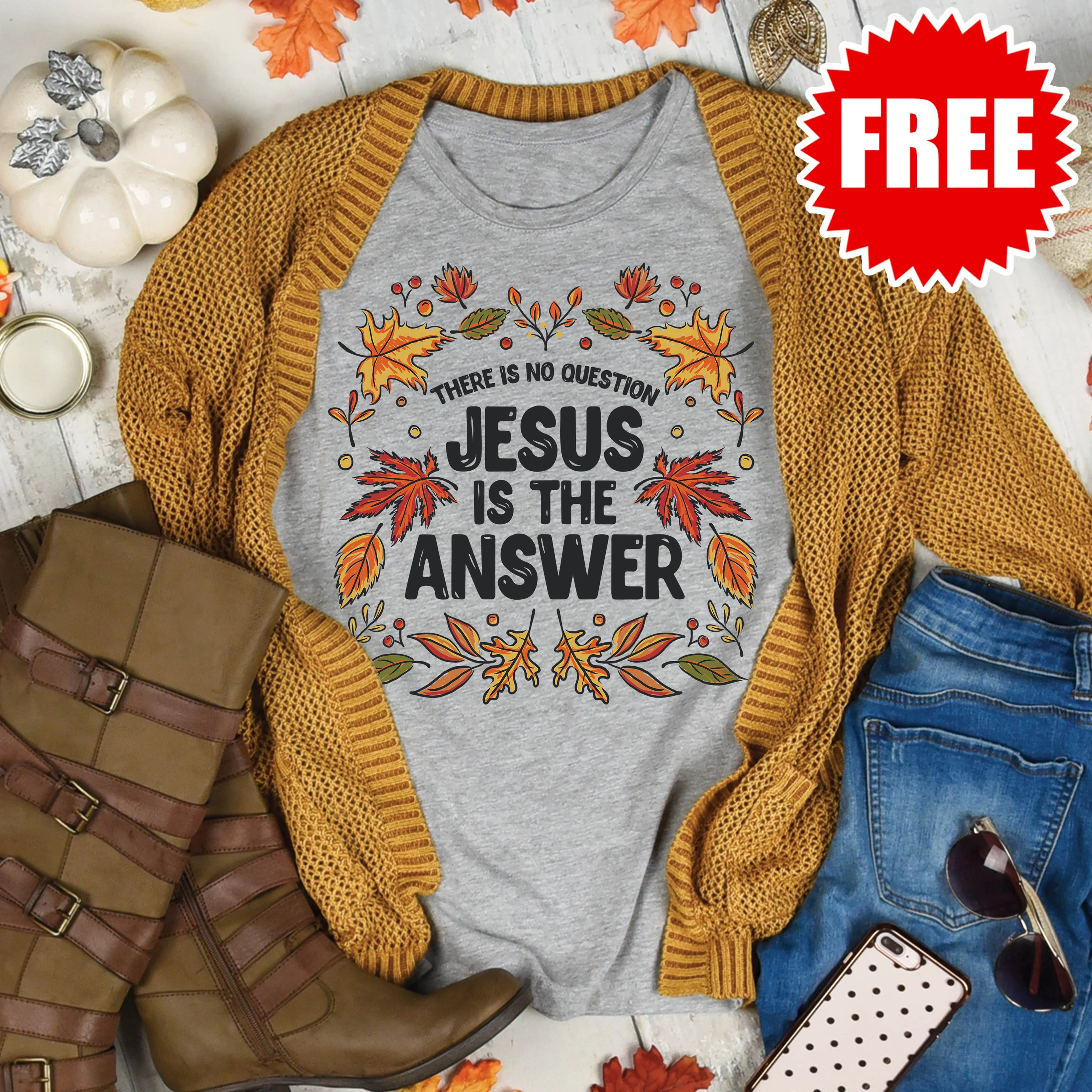 Jesus Is The Answer Tee - F