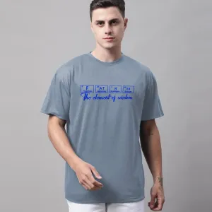 Jupiter Men's Oversized Off Shoulder Wisdom Print Tee Shirt