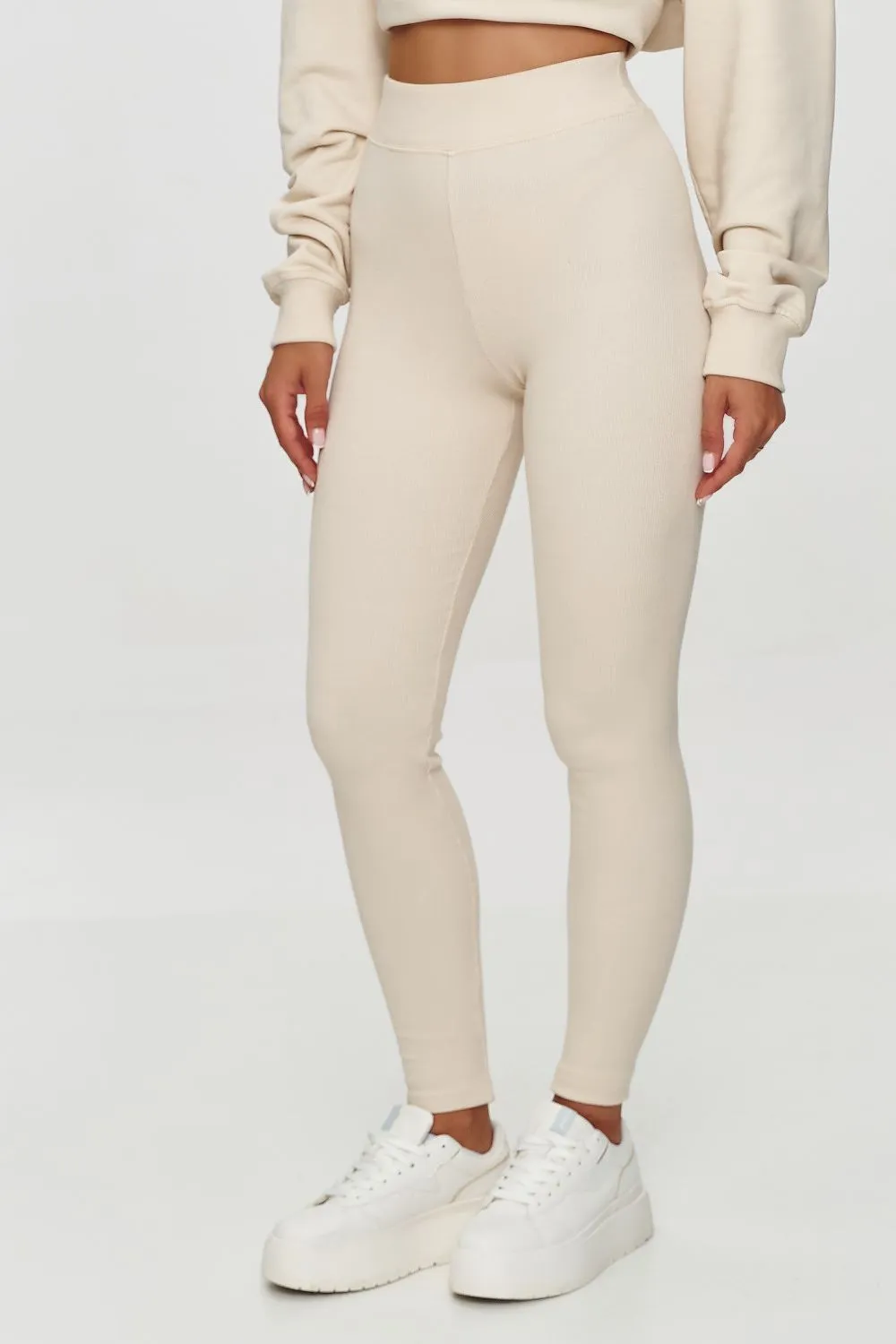 Long leggings model 202954 Makadamia