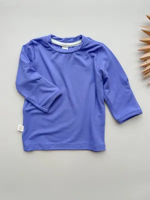 Long Sleeve T-shirt with Mittens | Baby & Toddler | Luxury Bamboo | Dark Periwinkle