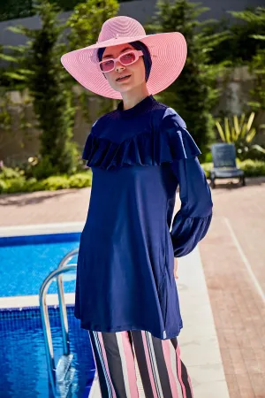 Lycra Navy Burkini Modest Swimwear M2012