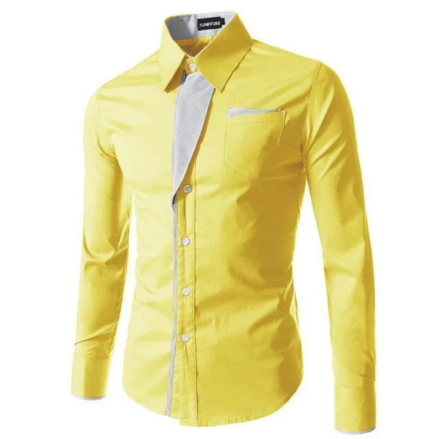 Men Elegant Fashion Long Sleeve Shirt