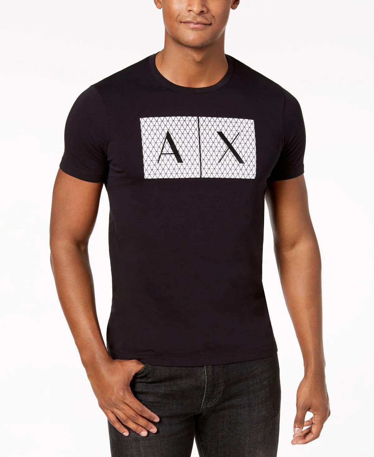 Men's foundation triangulation A|X Armani Exchange T-shirt, black