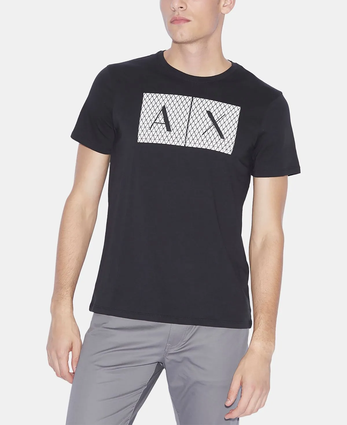 Men's foundation triangulation A|X Armani Exchange T-shirt, black