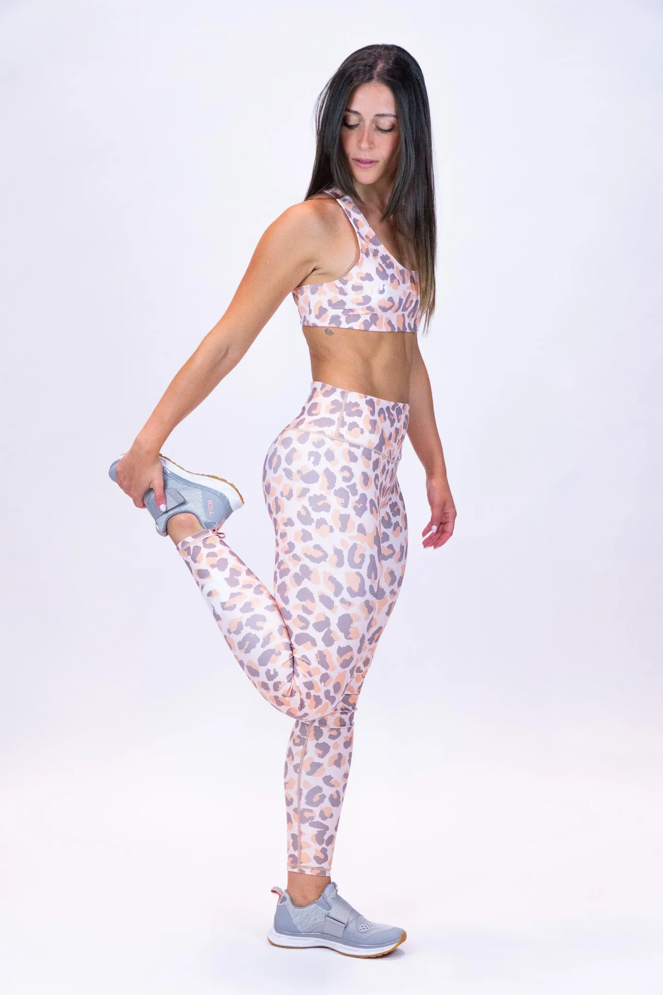 Performance High Waist Leggings Cheetah Blush