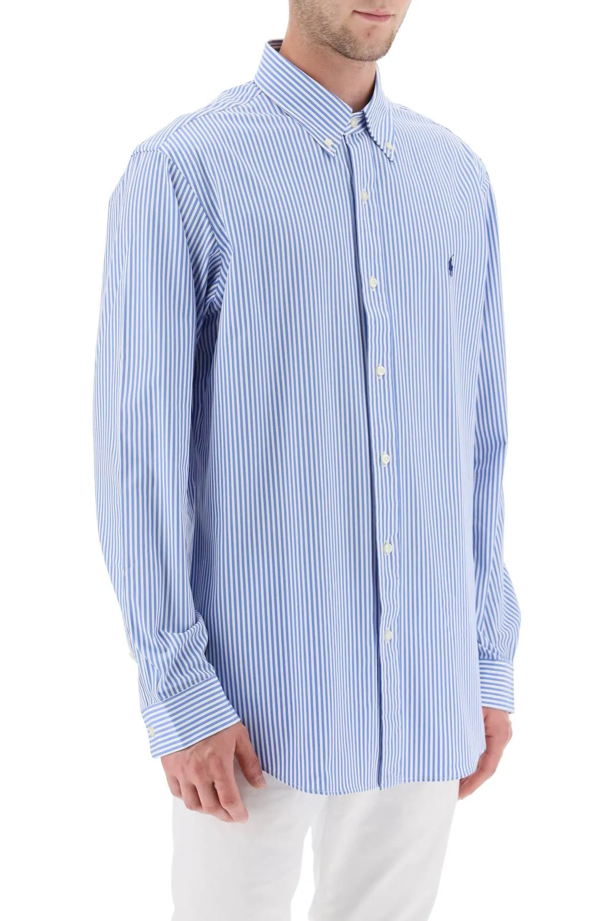 Polo ralph lauren striped cotton poplin shirt