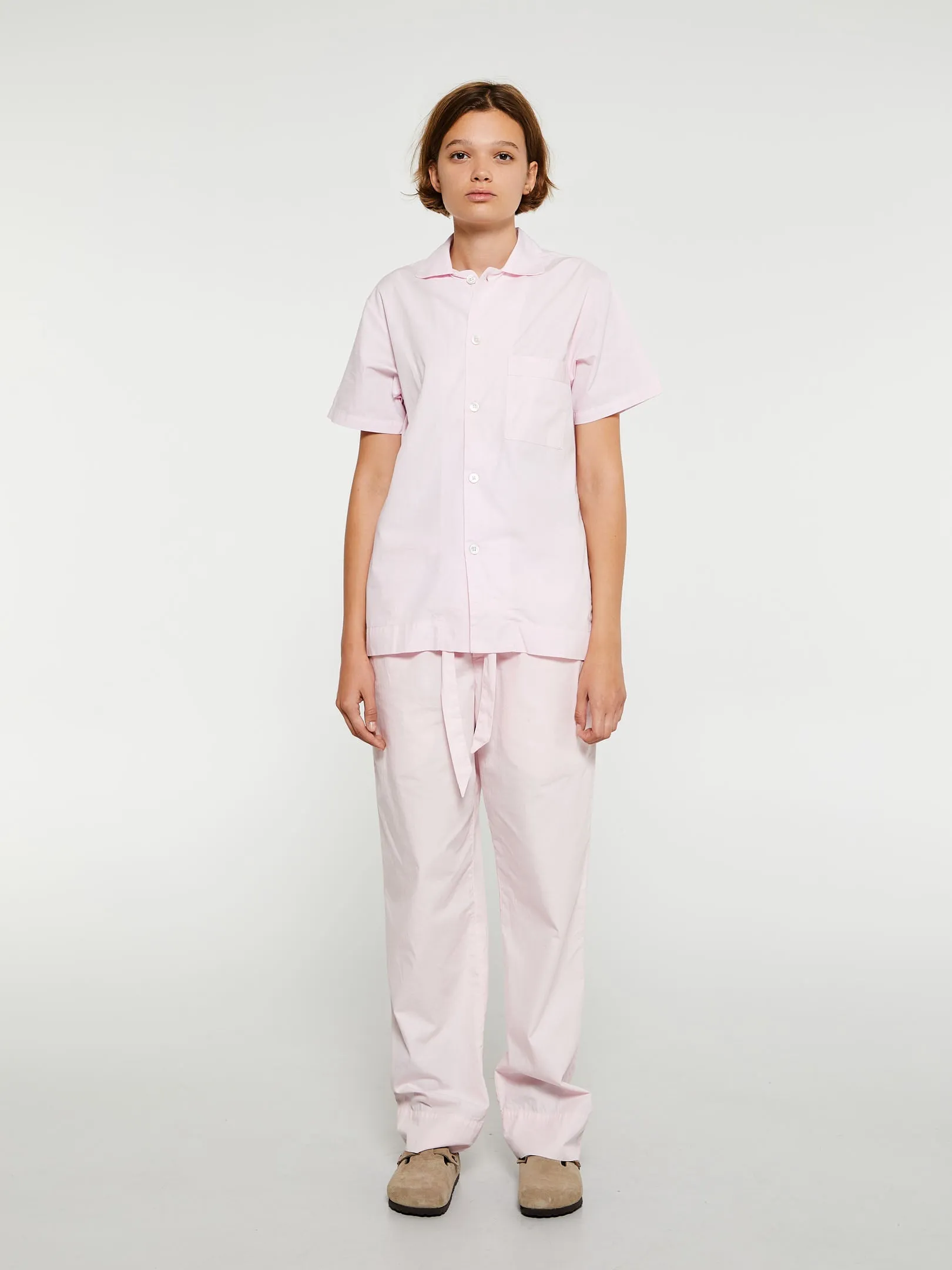 Poplin Pyjamas Pants in Soft Pink