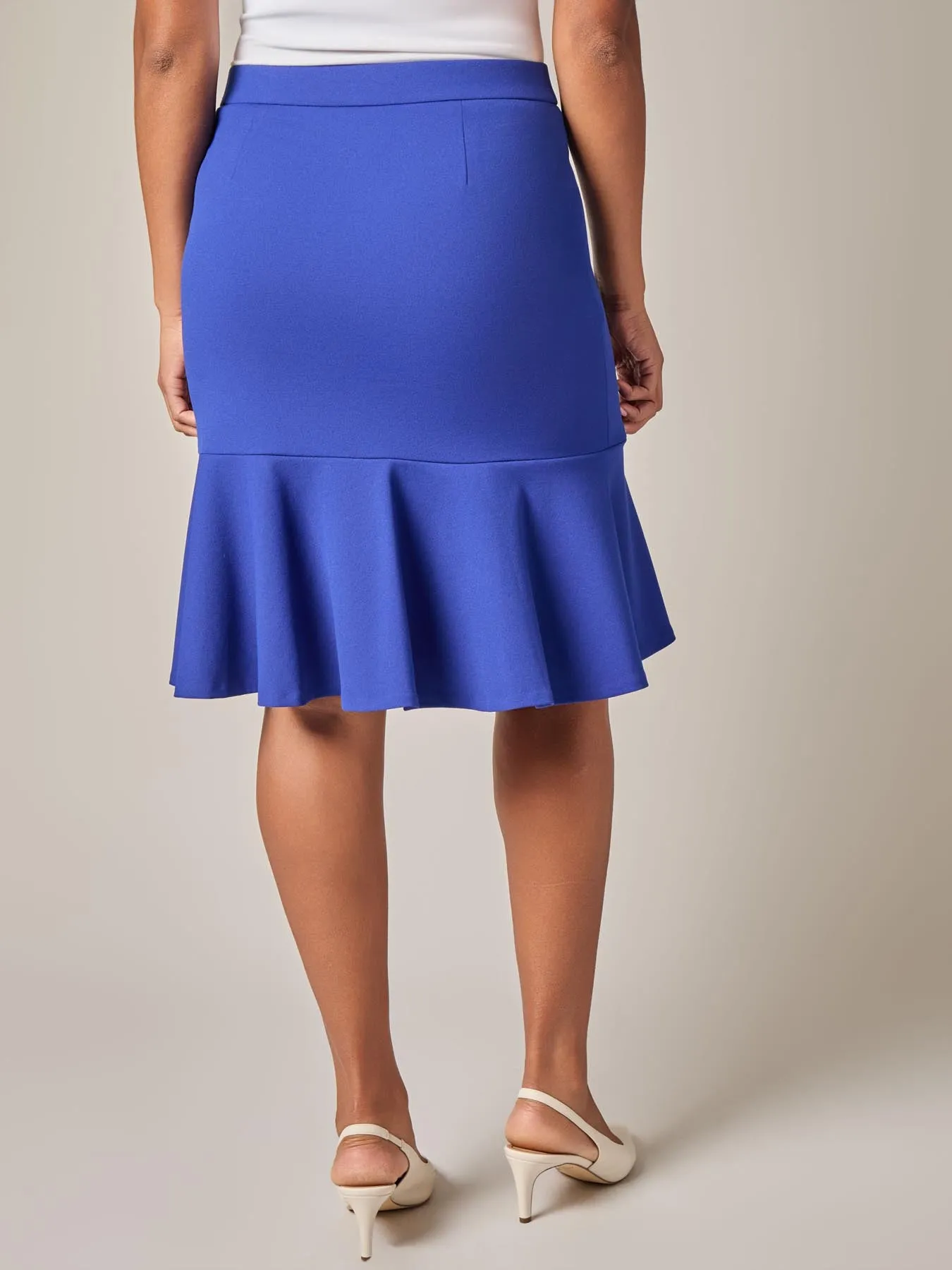 Pull-On Flare Skirt, Royal Signature