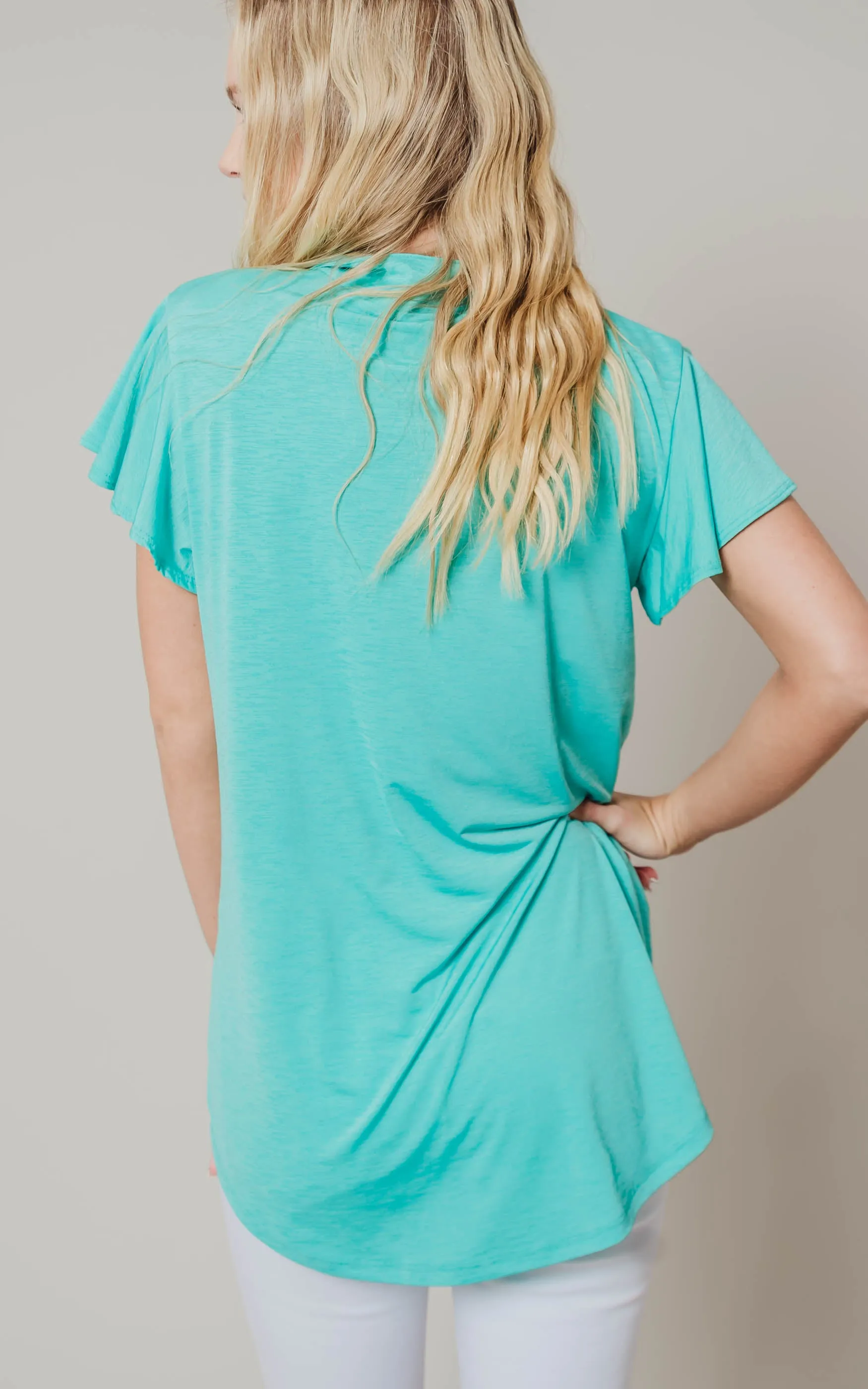Ruffled Short Sleeve Top - Final Sale