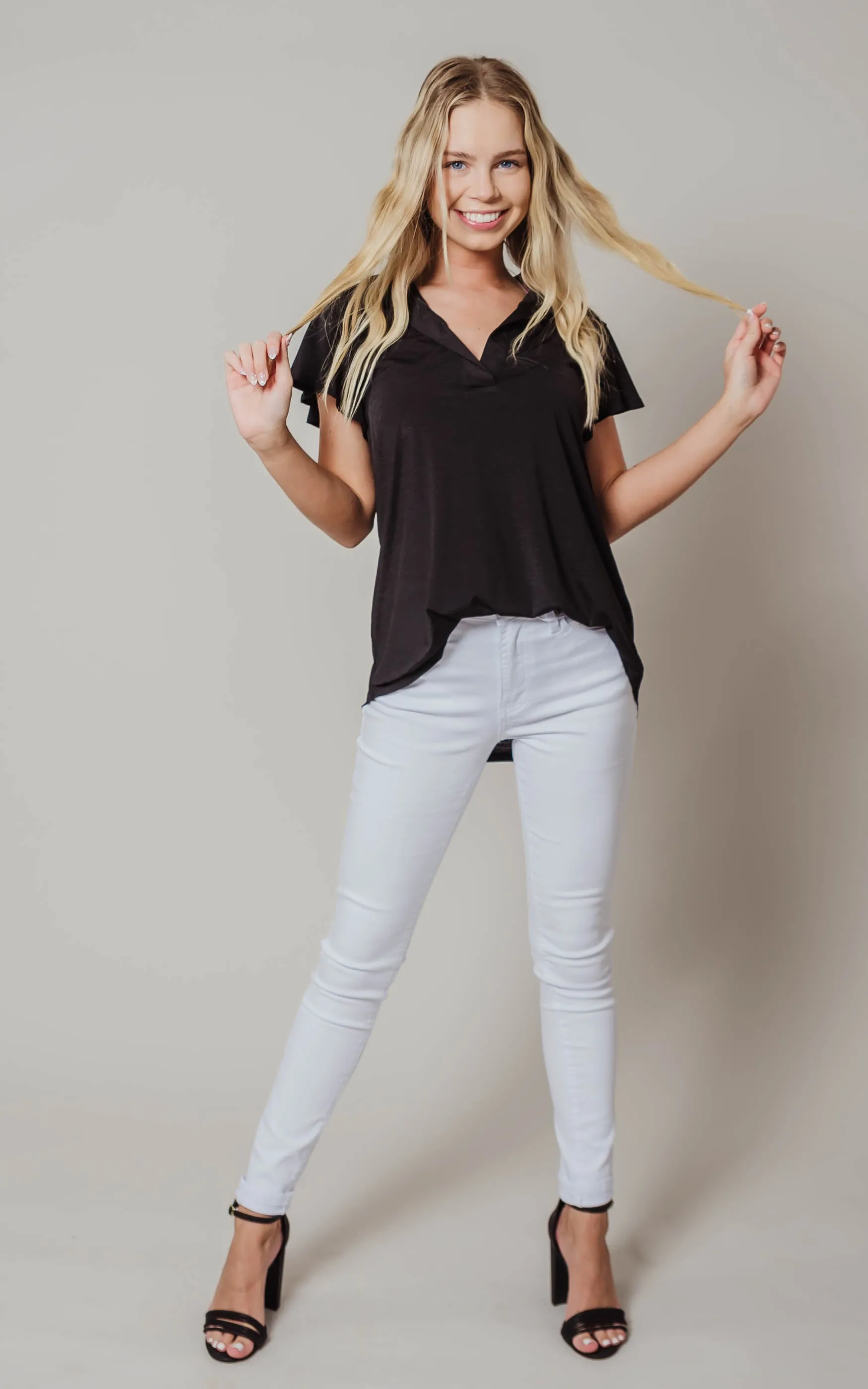 Ruffled Short Sleeve Top - Final Sale