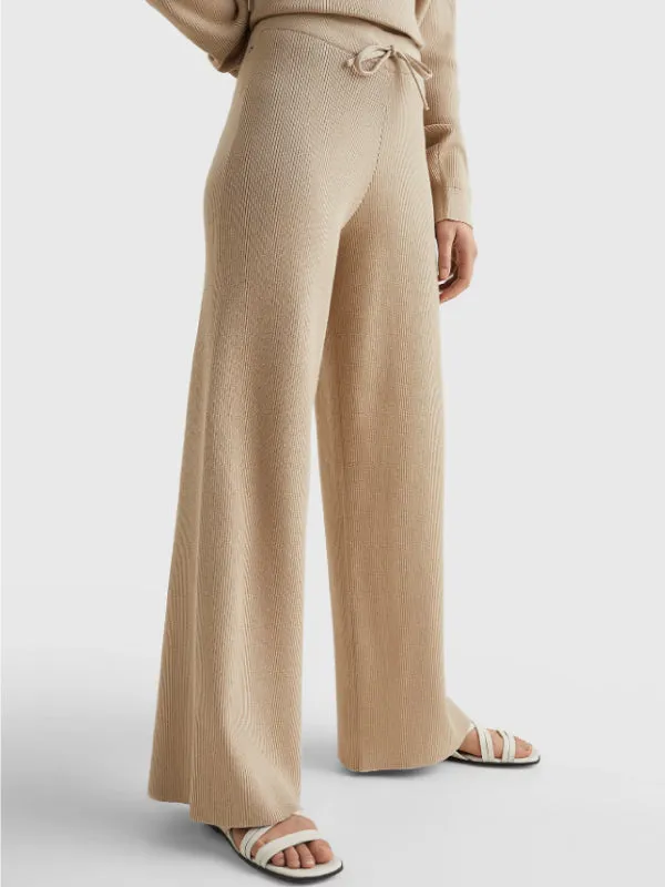 Soft Rib Wide Leg Pant