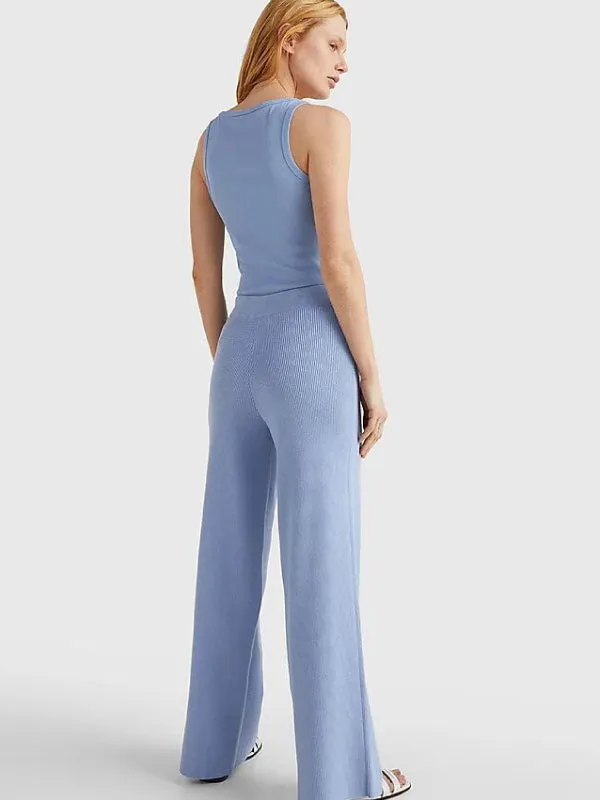 Soft Rib Wide Leg Pant
