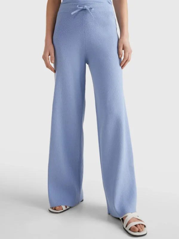 Soft Rib Wide Leg Pant
