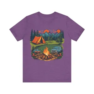 Summer Camp Vintage Campfire Adventure T Shirt