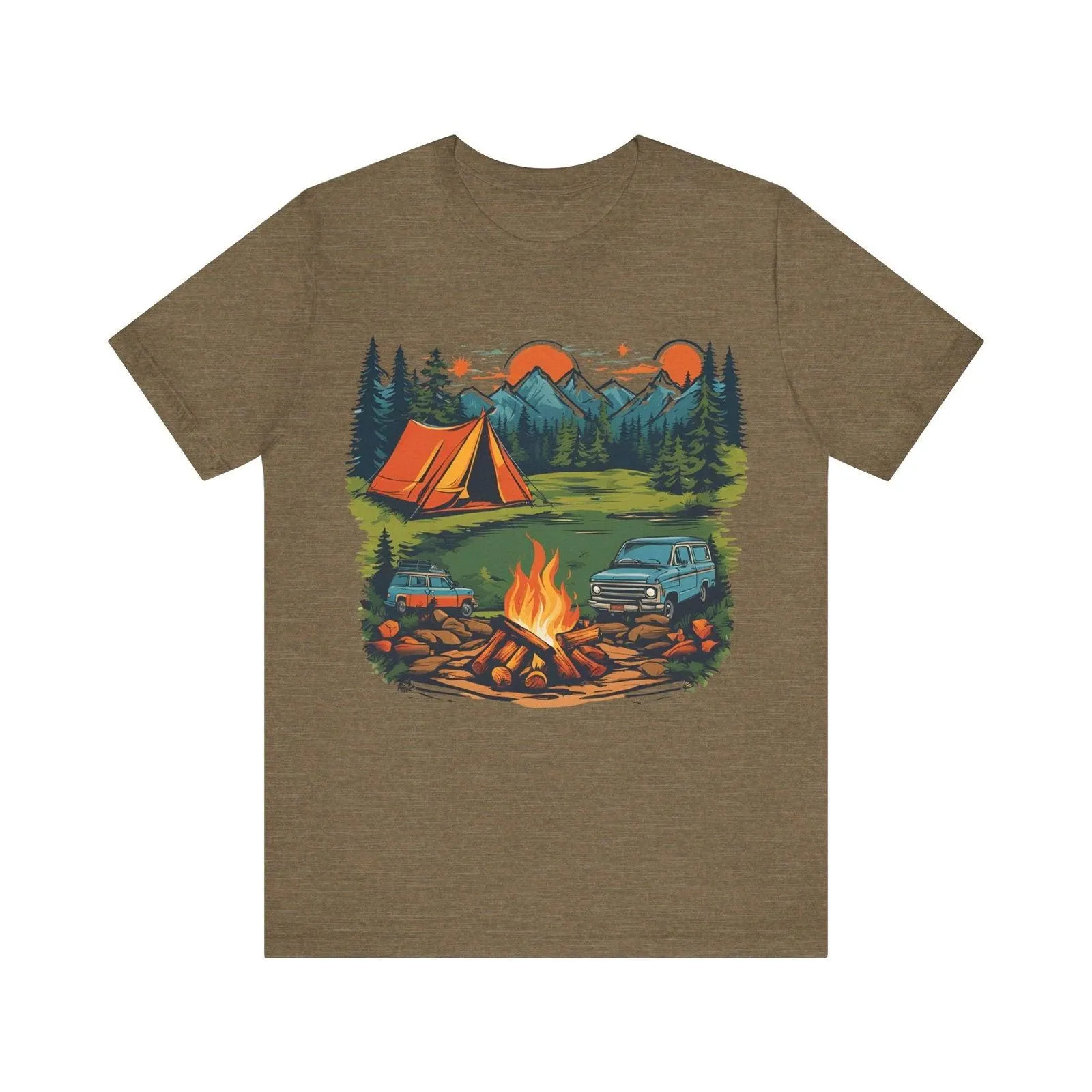 Summer Camp Vintage Campfire Adventure T Shirt