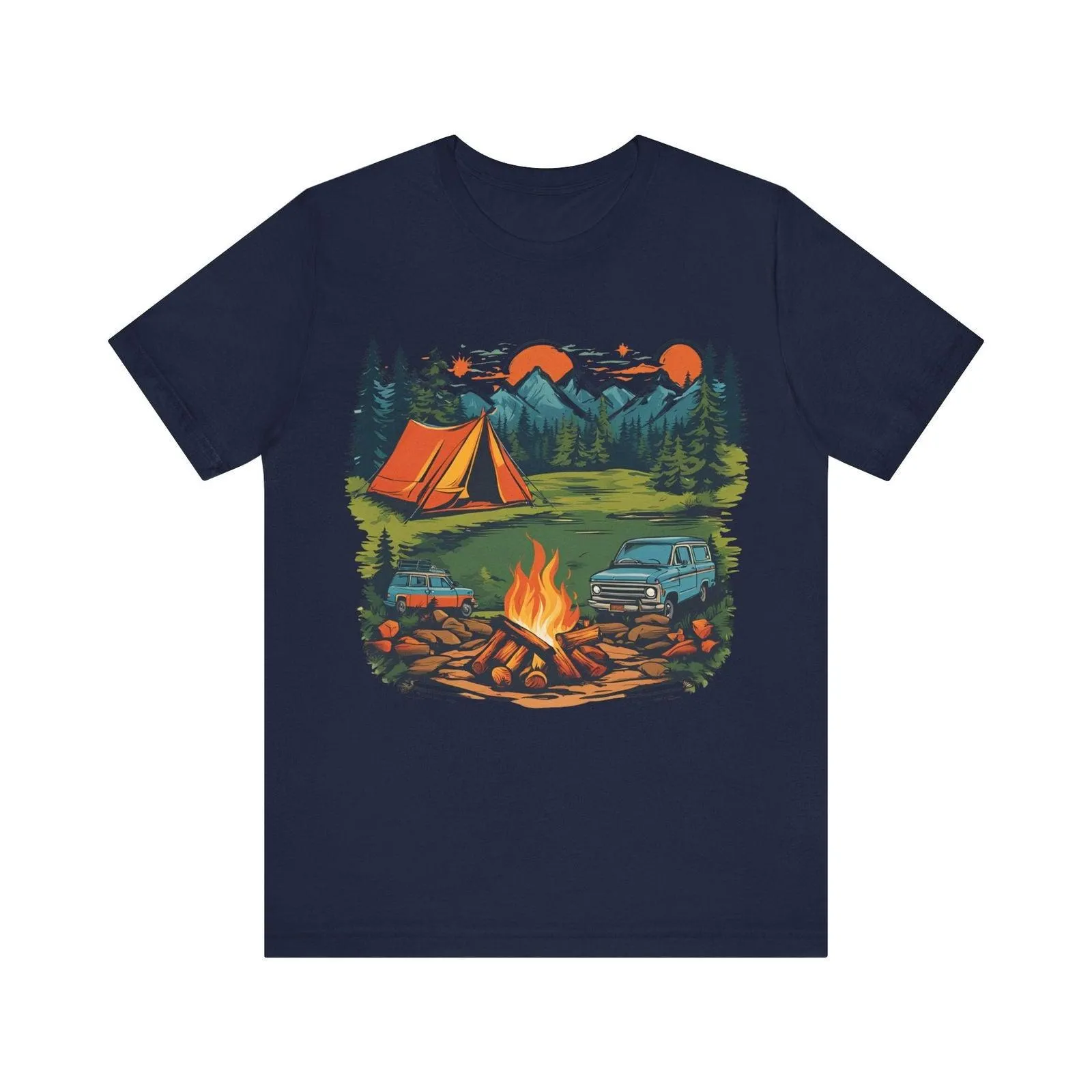 Summer Camp Vintage Campfire Adventure T Shirt