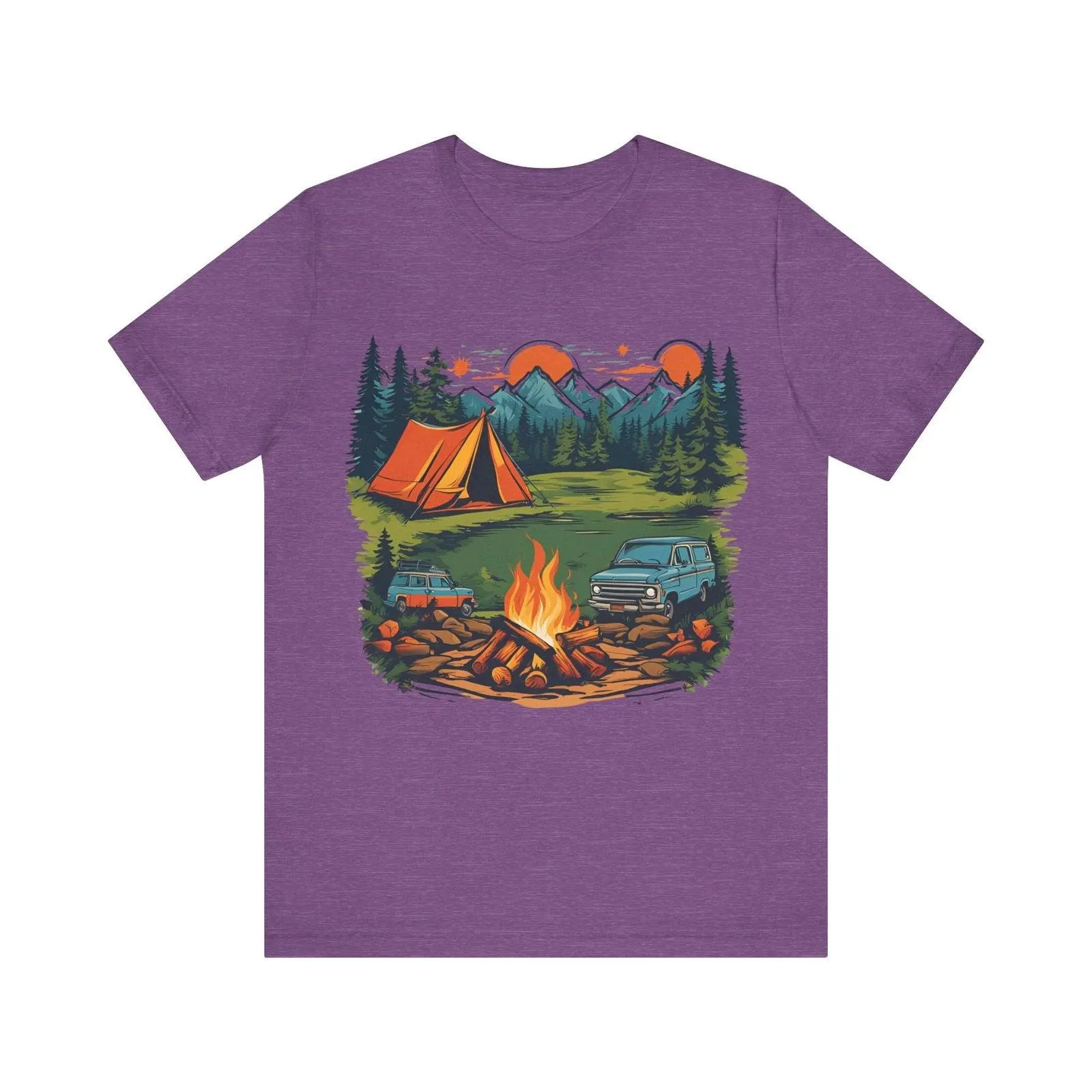Summer Camp Vintage Campfire Adventure T Shirt