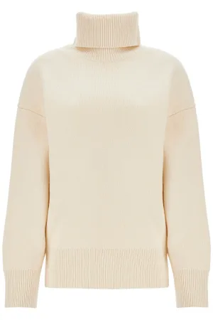 white snow wool and cashmere turtleneck for women 251 WRT4629 YA0132 SNOW