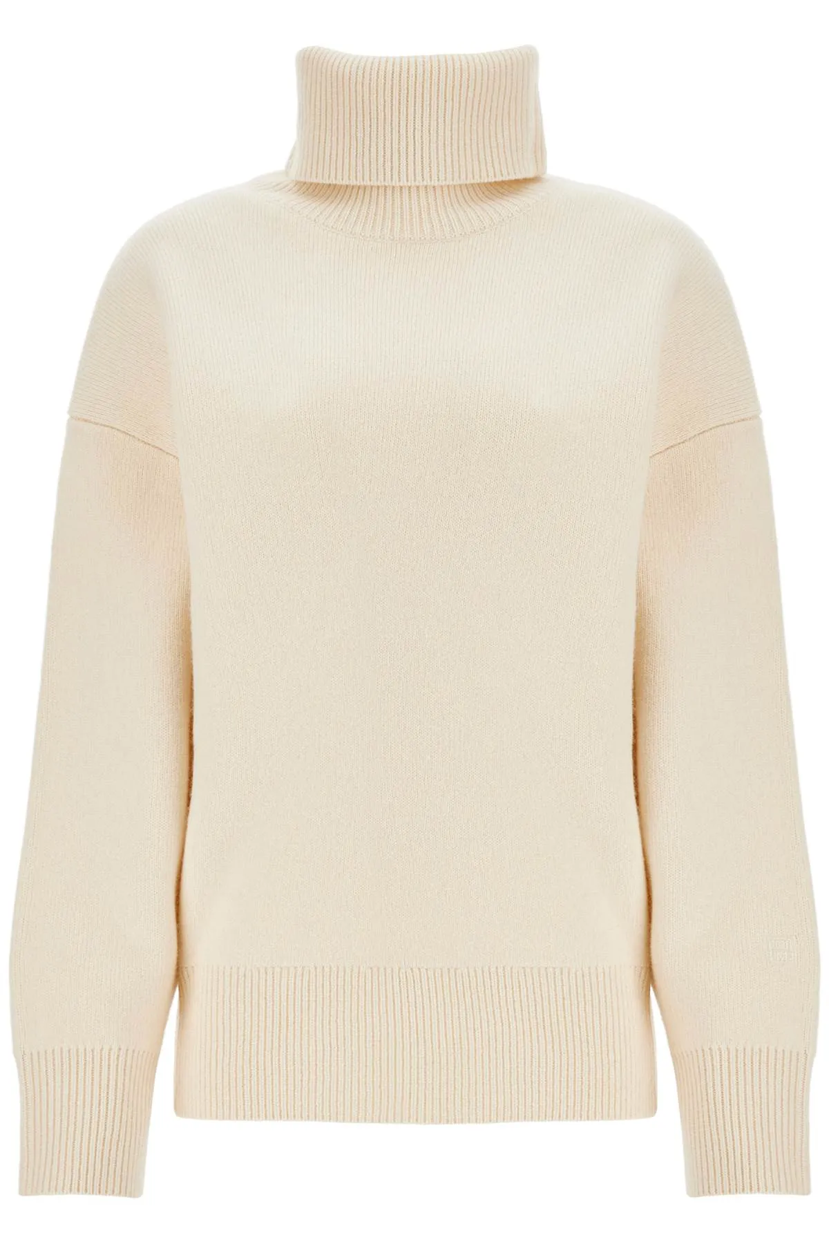 white snow wool and cashmere turtleneck for women 251 WRT4629 YA0132 SNOW