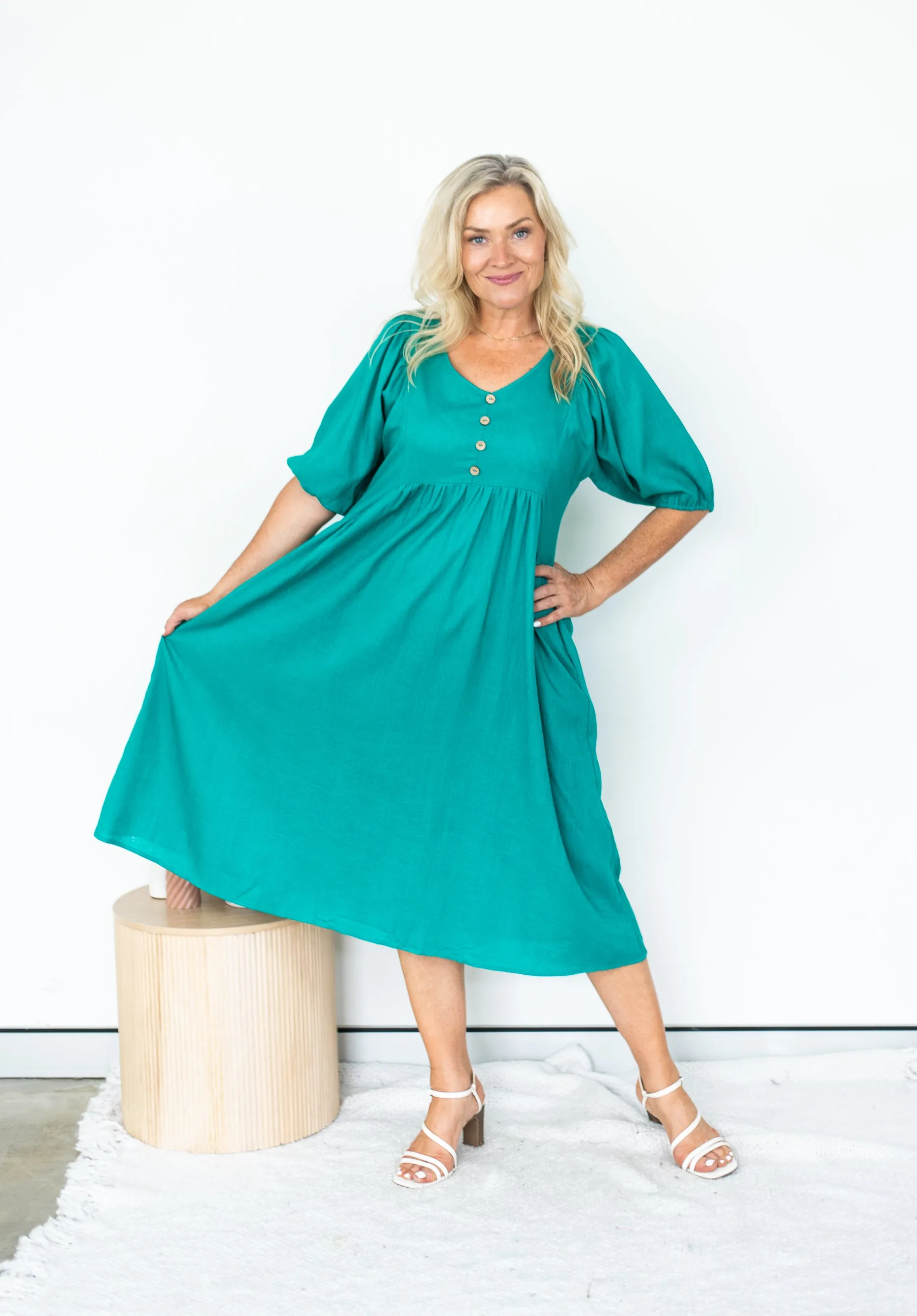 Willow Tree Peasant Dress Red 8