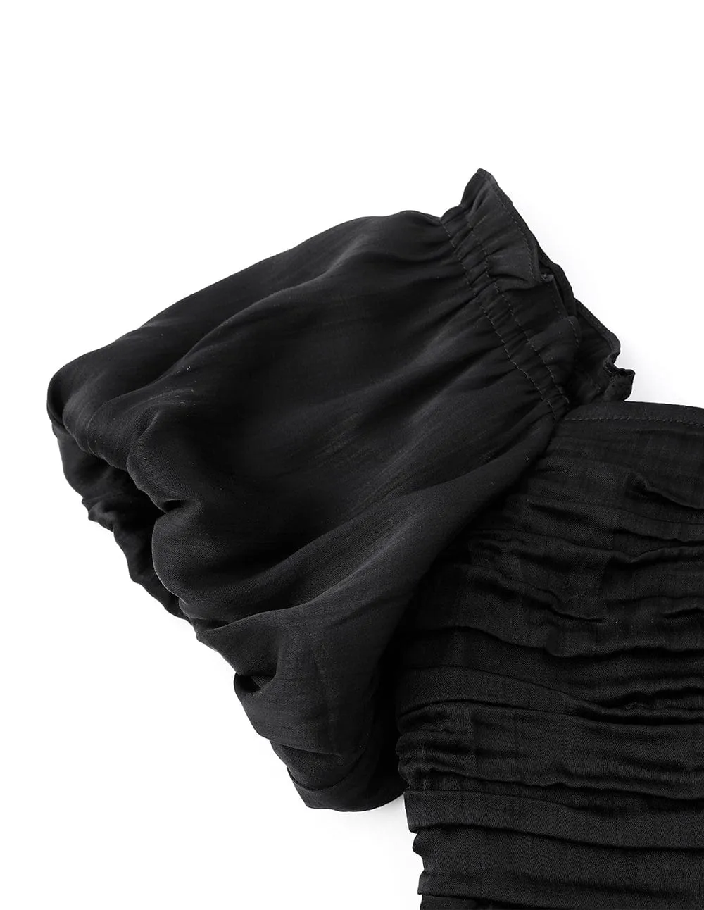Women's Black One Shoulder Flared Dress