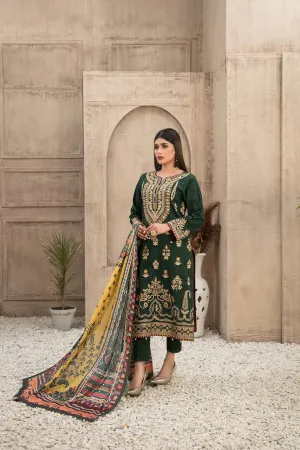 ZYLAH BY TAWAKKAL 3 Piece Un Stitched Suit - D-8529